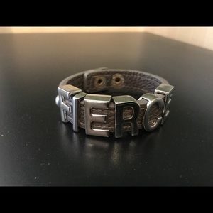 BCBG leather bracelet with letters